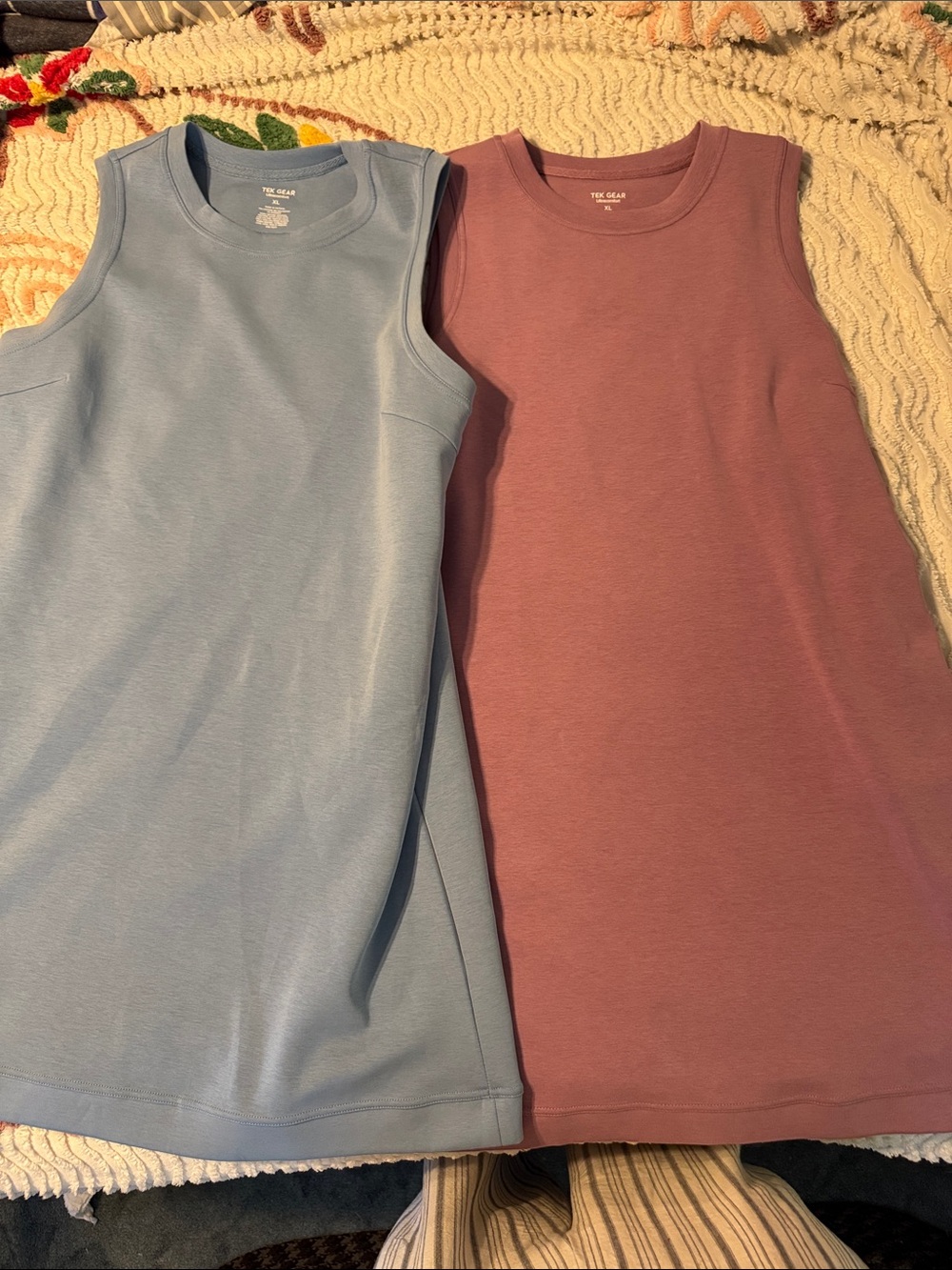 Tek Gear Women’s Ultracomfort Luxe Sleeveless  Dress Bundle- Blue and Mauve xl